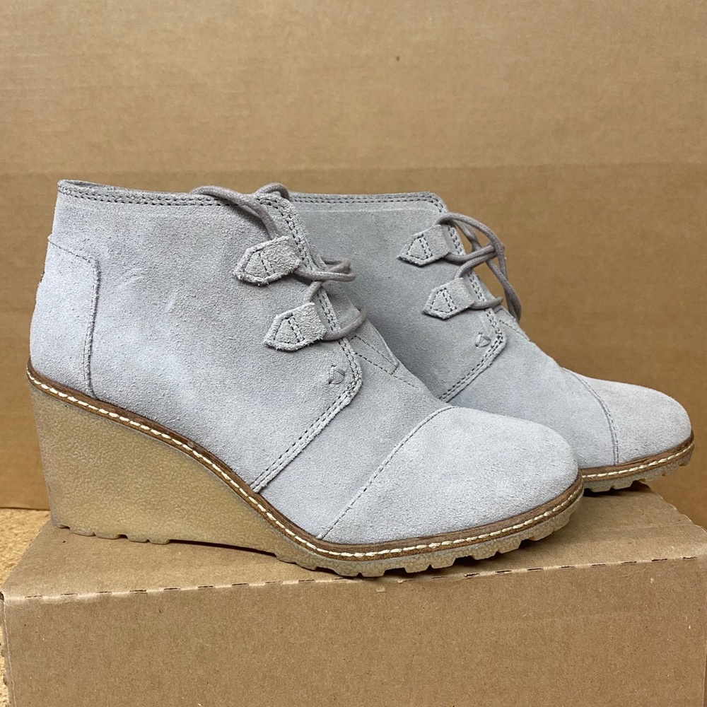 COPY - TOMS Desert suede wedge bootie Size 8